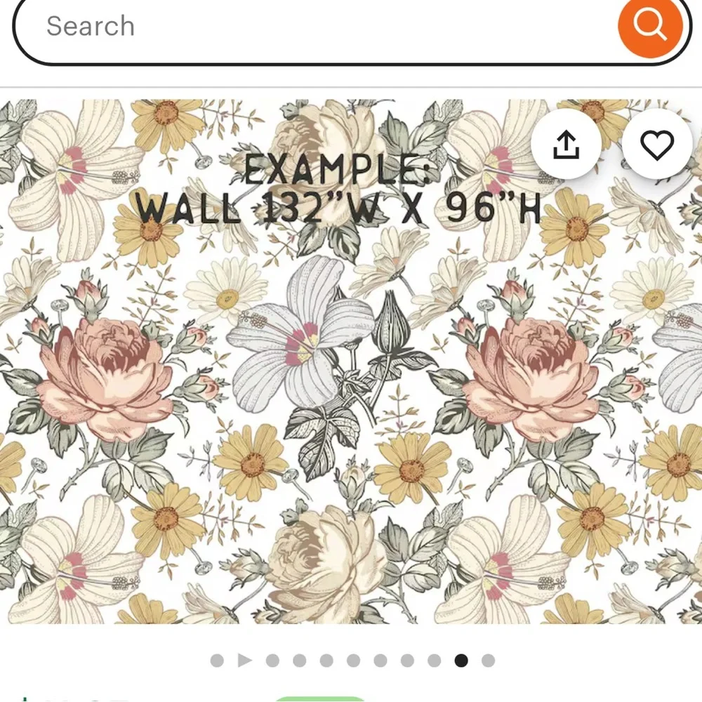 Floral Peel and Stick Wallpaper - Cream and Pink